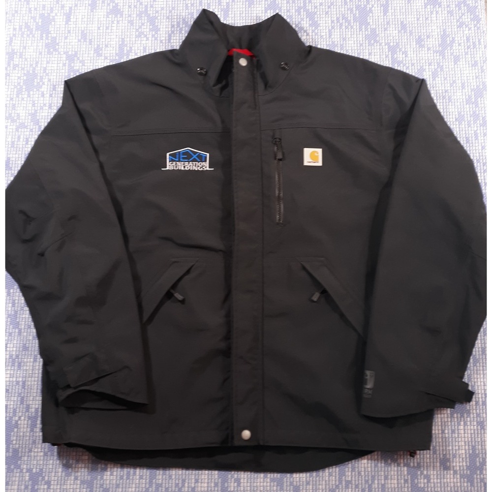 Carhartt Storm Defender Jacket Adult Large Black Embroidered Softshell